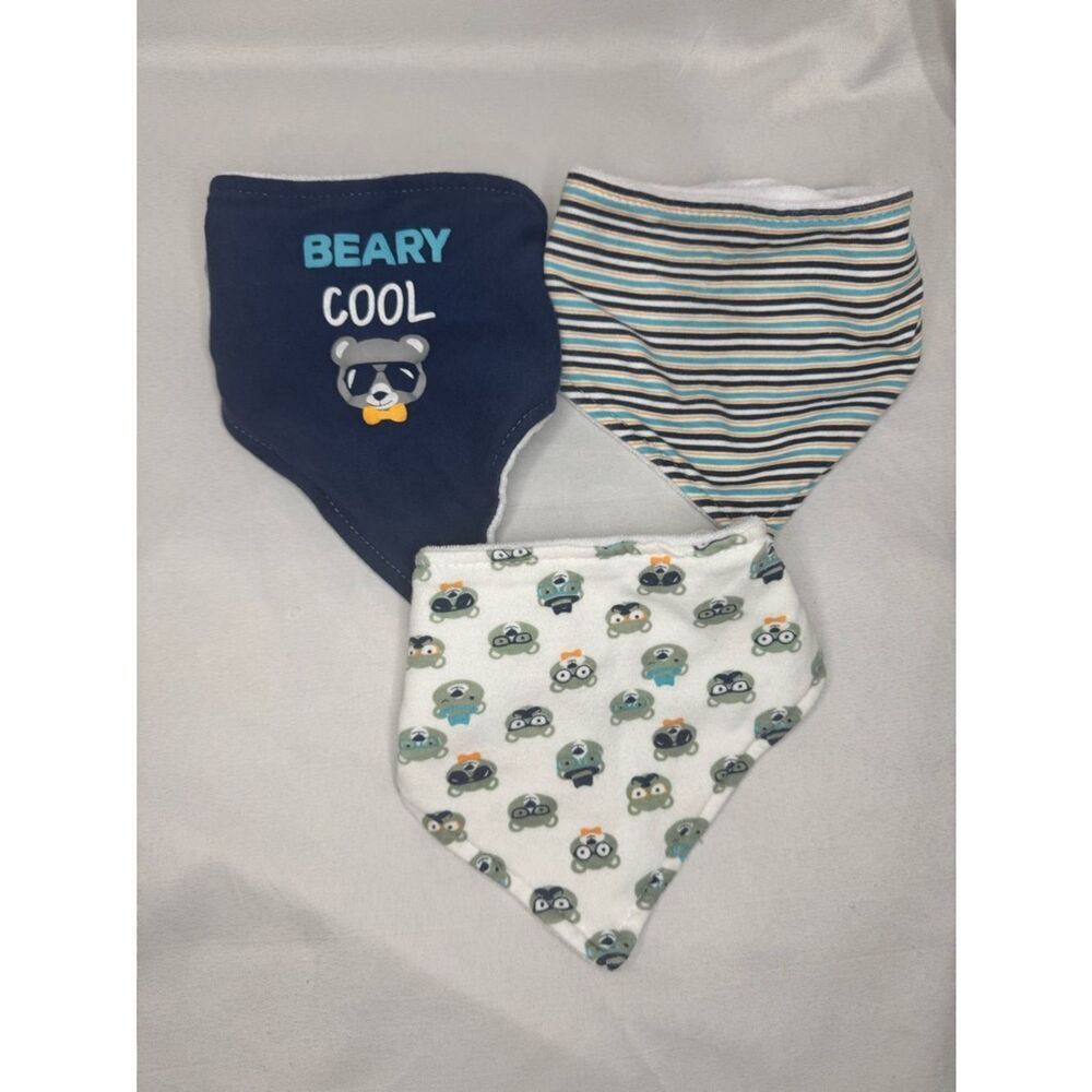Set of 3 Baby Bandana Drool Bibs